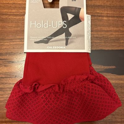 Calzedonia Soft Touch 50 Deniers Thigh High Stockings, T.1/2, S/M Red